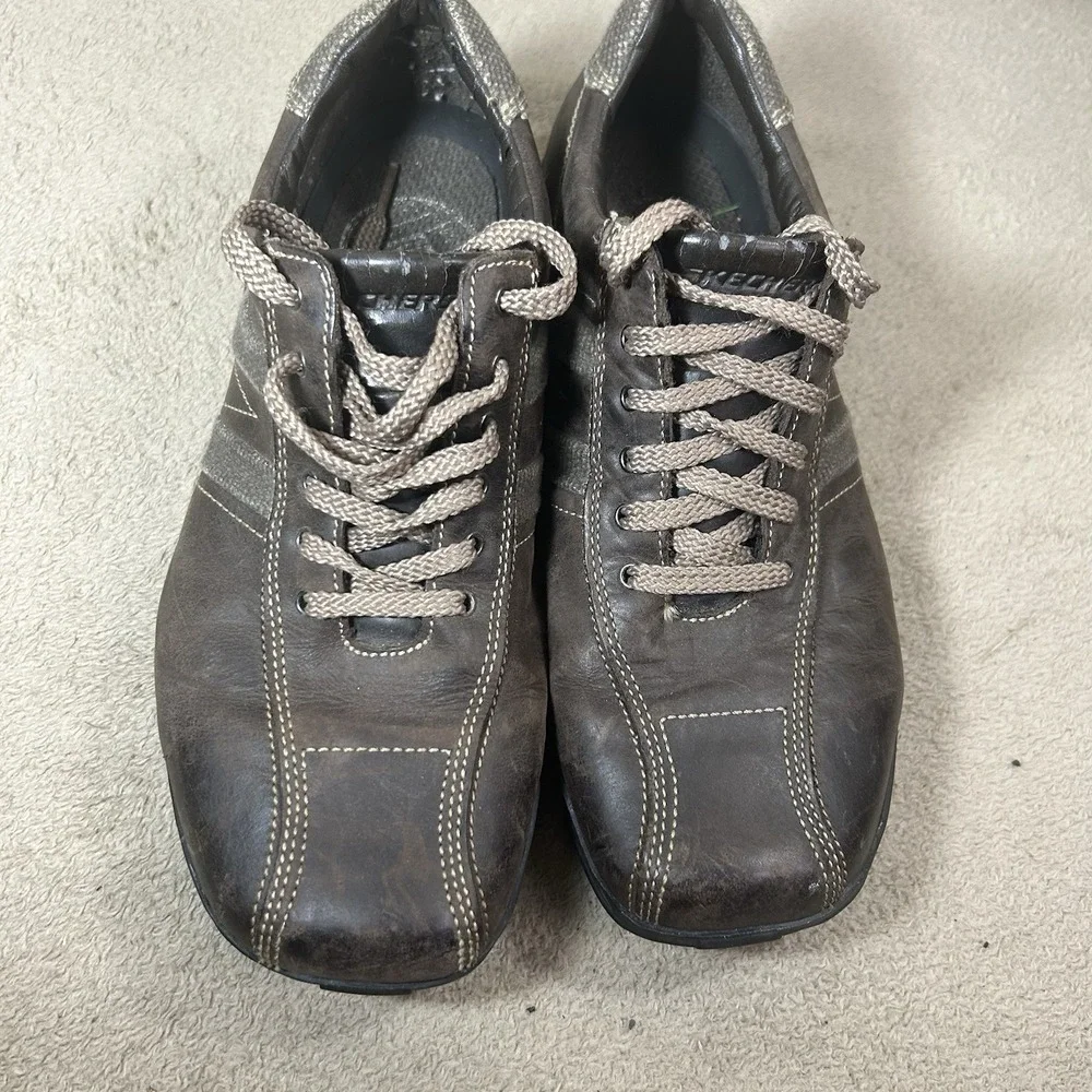 Skechers Men's Size 7.5 M Brown Leather Casual Oxford Shoes SN 60562